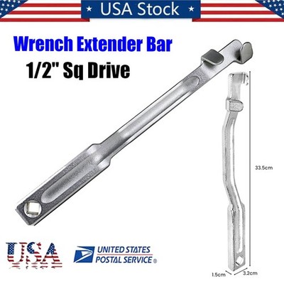 Universal Spanner Extension Wrench Extender Bar 1/2'' Sq Drive Garage Repair Tool