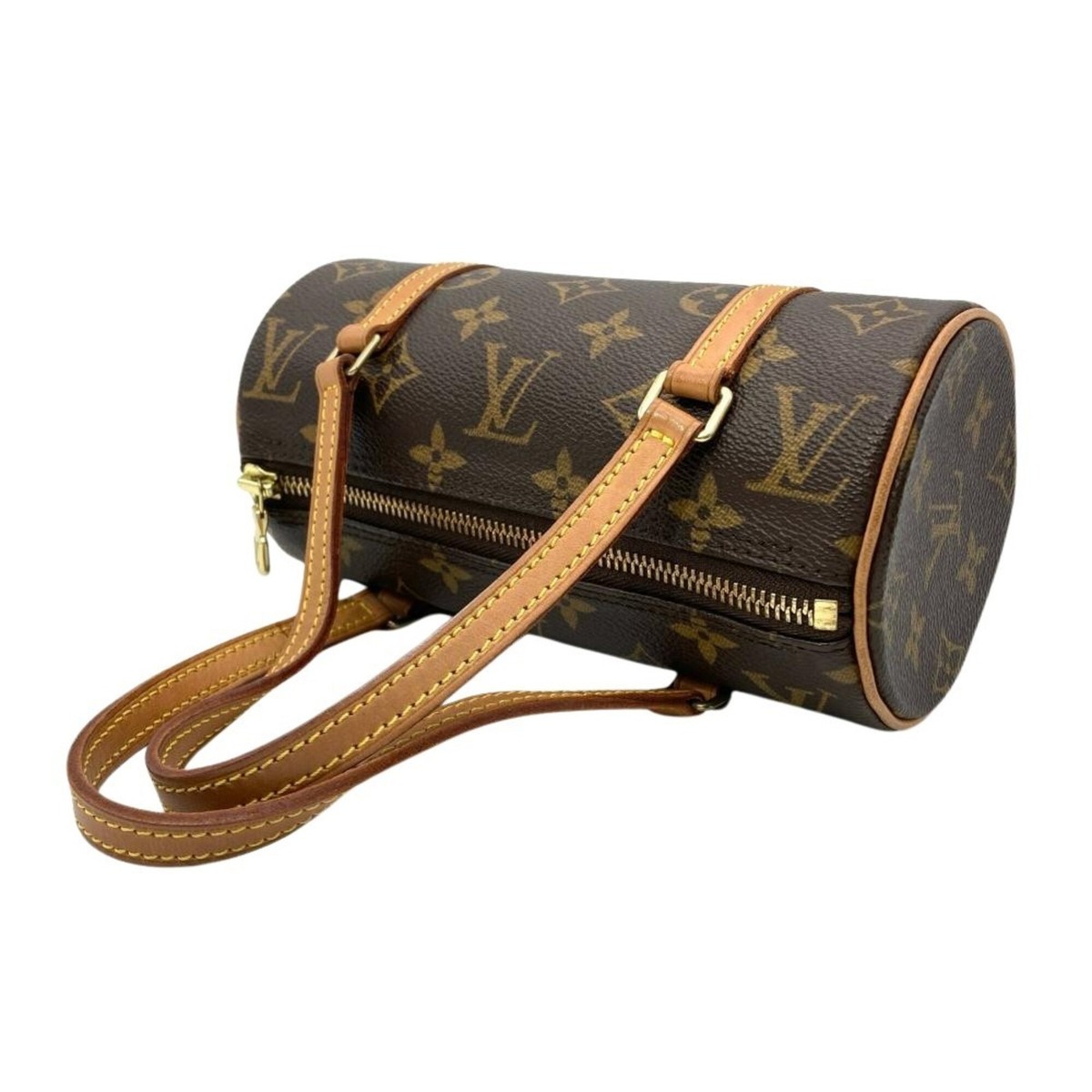 Louis Vuitton Papillon 19 Handbag, Monogram Canvas, M51389, Brown