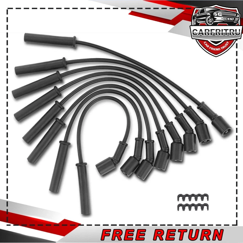 8mm Spark Plug Wire Set For Ford F-150 2010-2014, F-250/F-350 Super Duty 6.2L V8