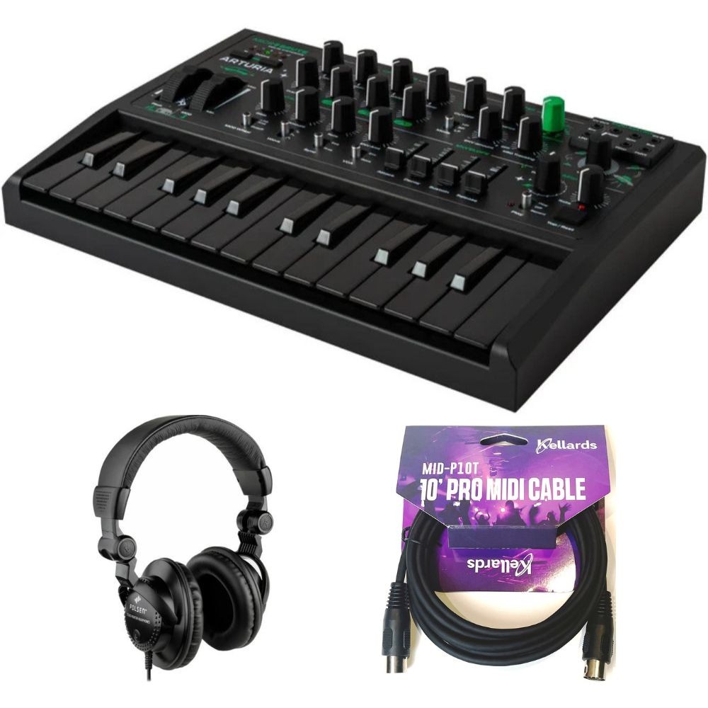 Arturia MicroBrute UFO Bundle w Polsen Headphones - 10ft MIDI Cable 60690₽