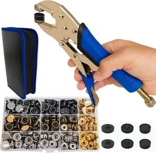 Snap Button Kit, with 120-Set 15Mm Metal Press Stud Button in 4 Colors, Heavy Du