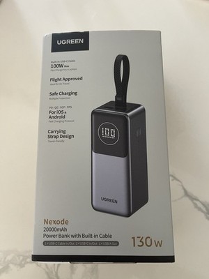 UGREEN Nexode Power Bank 20000mAh 130W Portable Charger 72Wh PD Fast Black