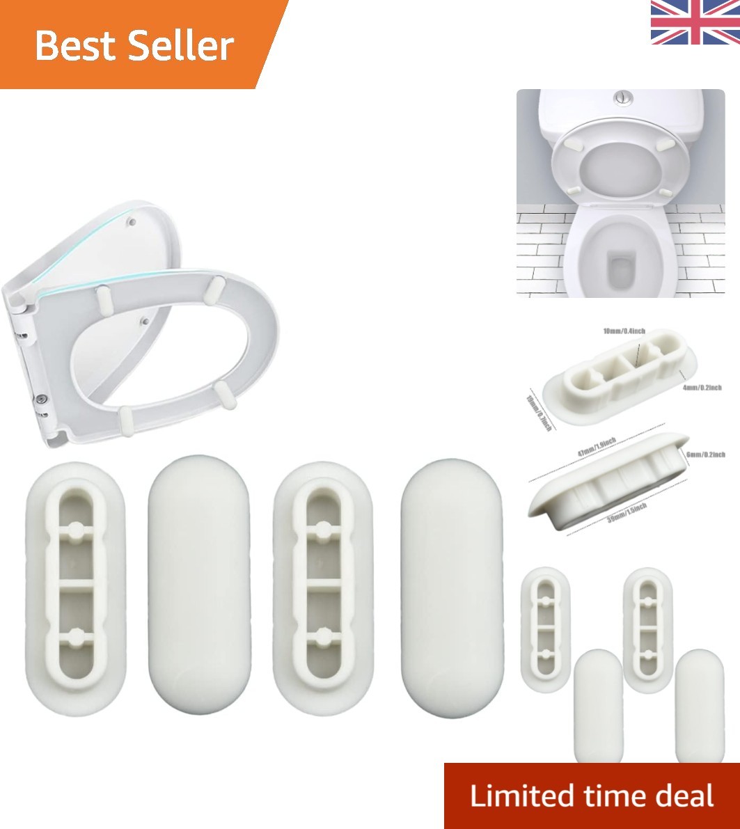 Toilet WC Seat Buffer Set Toilet Seat Bumper Noise Dampening Bumpers Gasket T...
