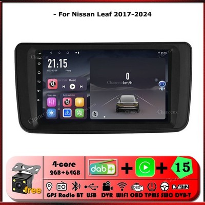9'' Android 15 Car Stereo Stereo DAB Carplay GPS SAT Sat Nav For Nissan Leaf 2017-2024
