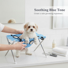 Cat Grooming Hammock with Frame for Home Bathing, folding grooming table