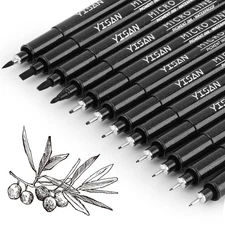 YISAN Drawing Art Pens,Micro Fineliner Pens,Fine Tip Manga Markers for Artist...