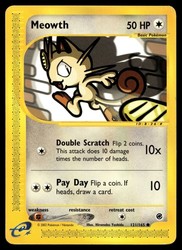Meowth 121/165 Expedition Base Set Common Pokemon Card