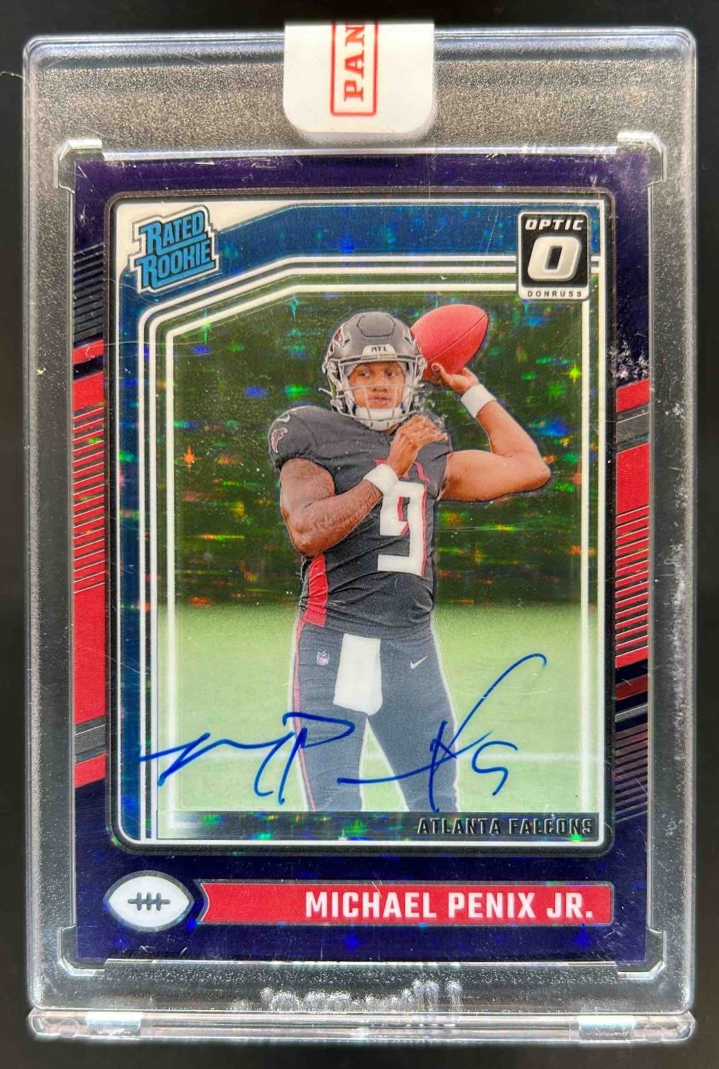 2024 Donruss Optic Michael Penix Jr. Rated Rookie RPS Auto Purple Stars #9/42