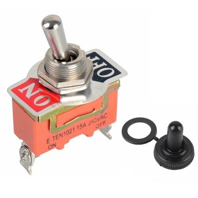 12V ON/OFF Auto SPST Missile Typ Wasserdichte Abdeckung Heavy Duty Toggle Switch