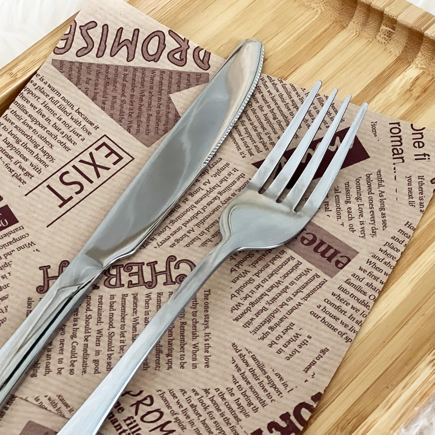 Silverware Set Flatware Cutlery Dinner Knife Fork Stainless Steel Dishwasher ...