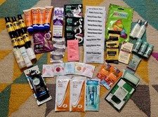 HUGE Lot of 58 Samples Travel Size Hair Care, Skin Care, Supplements SEALED