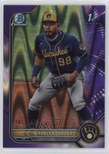 2022 Bowman Chrome Prospects Purple RayWave Refractor /250 Branlyn Jaraba 0s15