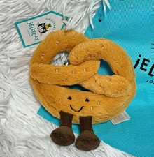 Jellycat Amuseable Pretzel Keychain – Plush Bag Charm Cute Novelty Gift NWT