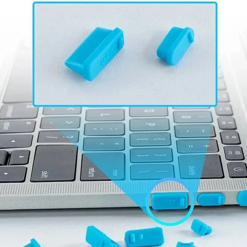 16Pcs Universal Laptop Anti Dust Plugs Silicone Port Protector USB Cover - Image 4 of 4