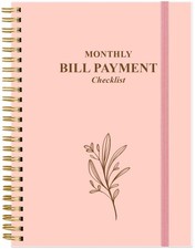 Monthly Bill Payment Checklist - Organizer 5.8" x 8.5", Pink