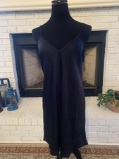 A New Day Black V Neck Dress Sleeveless Women's M New W/Tags 35 Bust 37 Long
