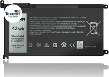 42Wh WDX0R WDXOR Replacement Laptop Battery 11.4V for Dell Inspiron 13 15 17 500