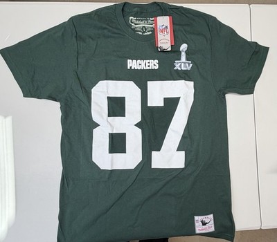 NFL Mitchell & Ness Green Bay Packers Throwback Jordy Nelson Super Bowl T Mens L