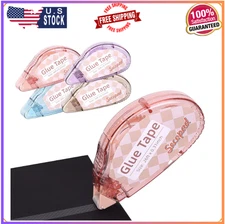 Scrapbook Tape, 4 Pack Double Sided Tape Roller for Crafts, 0.3IN x 26FT