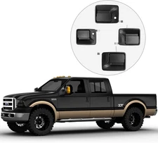 Set 4 F-R Exterior Door Handle for 1999-2016 Ford F-350 Super Duty Texture Black