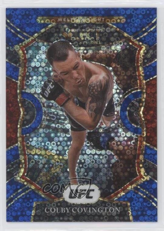 2021 Panini Select UFC Concourse Blue Disco Prizm 45/99 Colby Covington #30 1m8