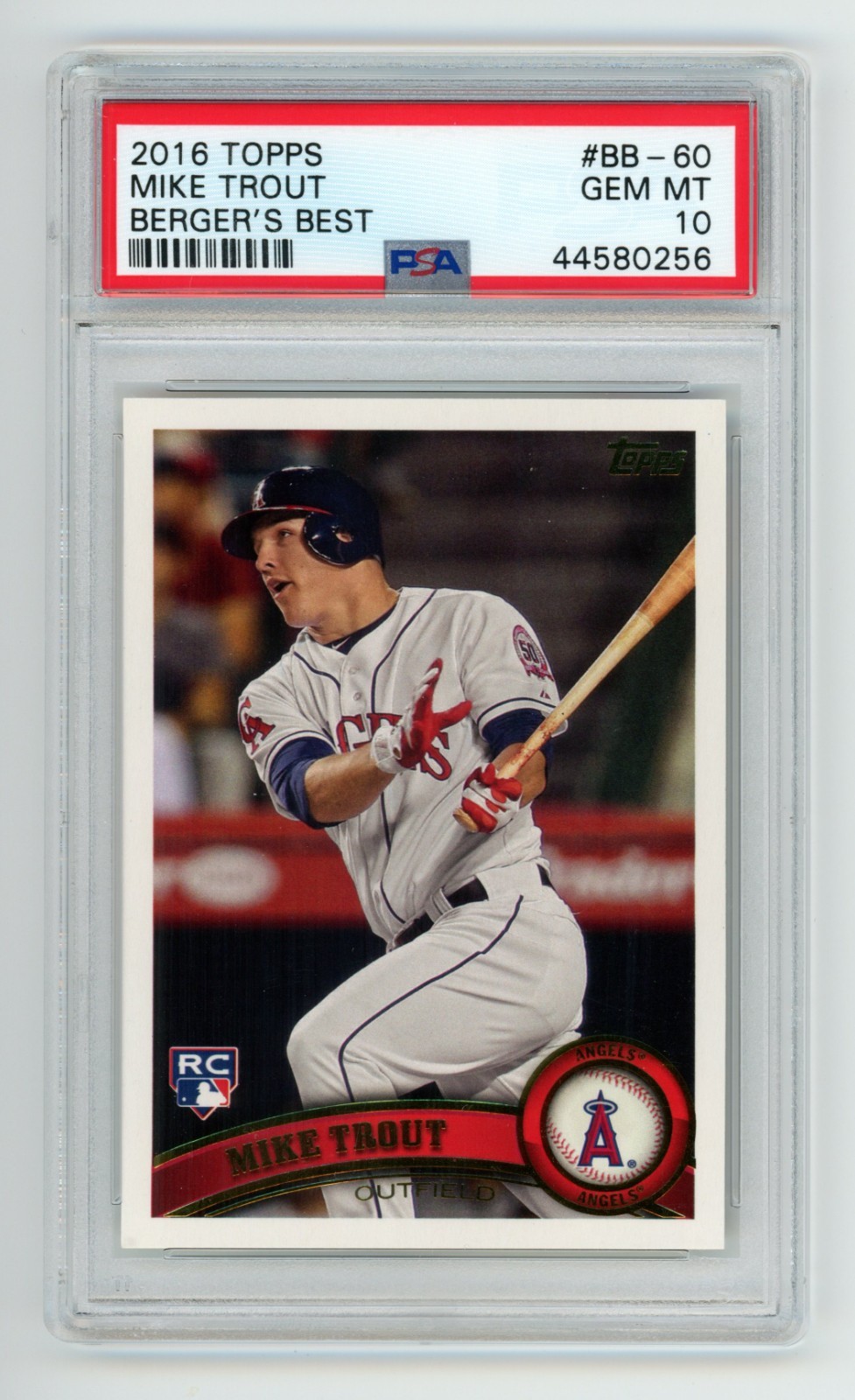 2016 Topps - Mike Trout Berger's Best #BB-60 Rookie Reprint PSA 10