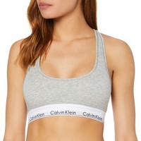 Calvin Klein Damen Bralette Unlined Sport BH Grau Heather GrößE S