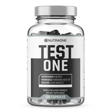 NUTRAONE NUTRITION TEST ONE Lean Muscle Mass Building Energy Stamina 120 Caps