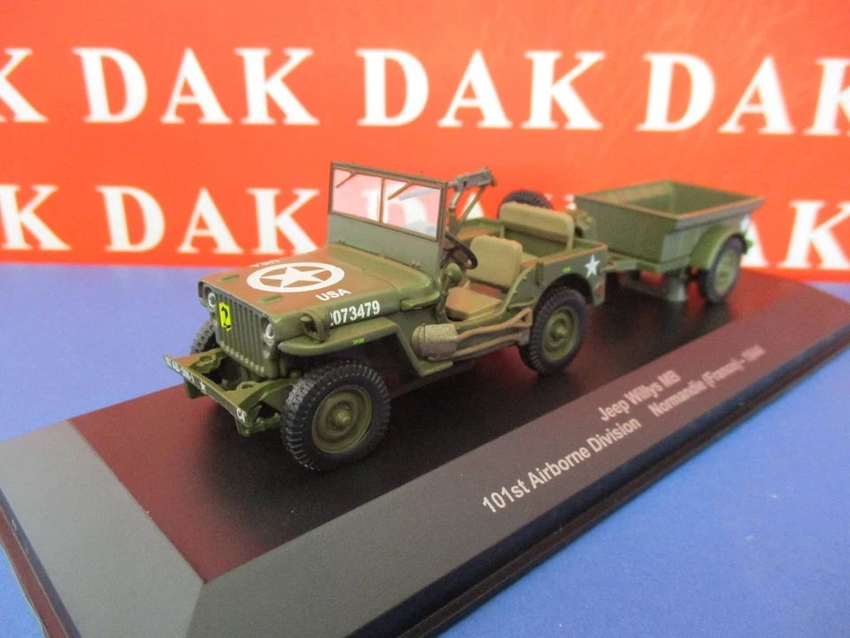 Die cast 1/43 Modellino Auto Jeep Willys MB 101st Airborne Division France - Immagine 2 di 4