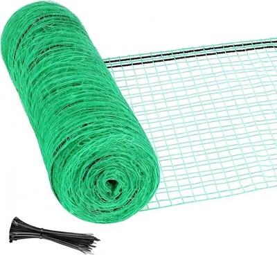 Garden Temporary Safety Fence, 5'X100' Roll with 50 Zip Ties, Resuable Plastic M