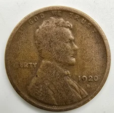 1920 D Lincoln Wheat Cent F/VF You Grade It! Semi Key Penny Type Coin Free Ship!