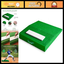 Portable Baseball Pitching Mound - Synthetic Turf, Anti-Slip Base, 30" Length, 4