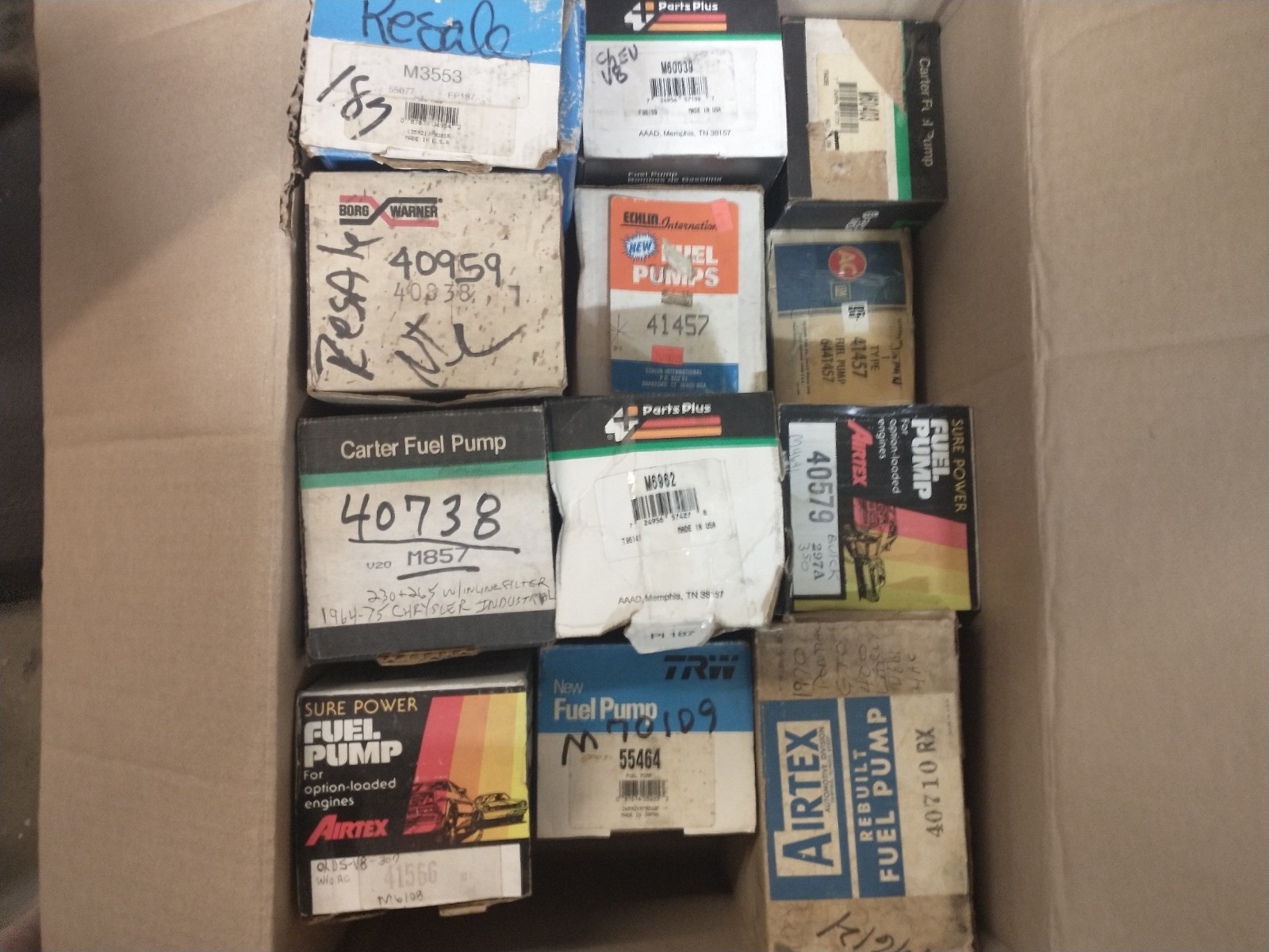 LOT OF 28 MECHANICAL FUEL PUMPS TRW, A.C. MISC