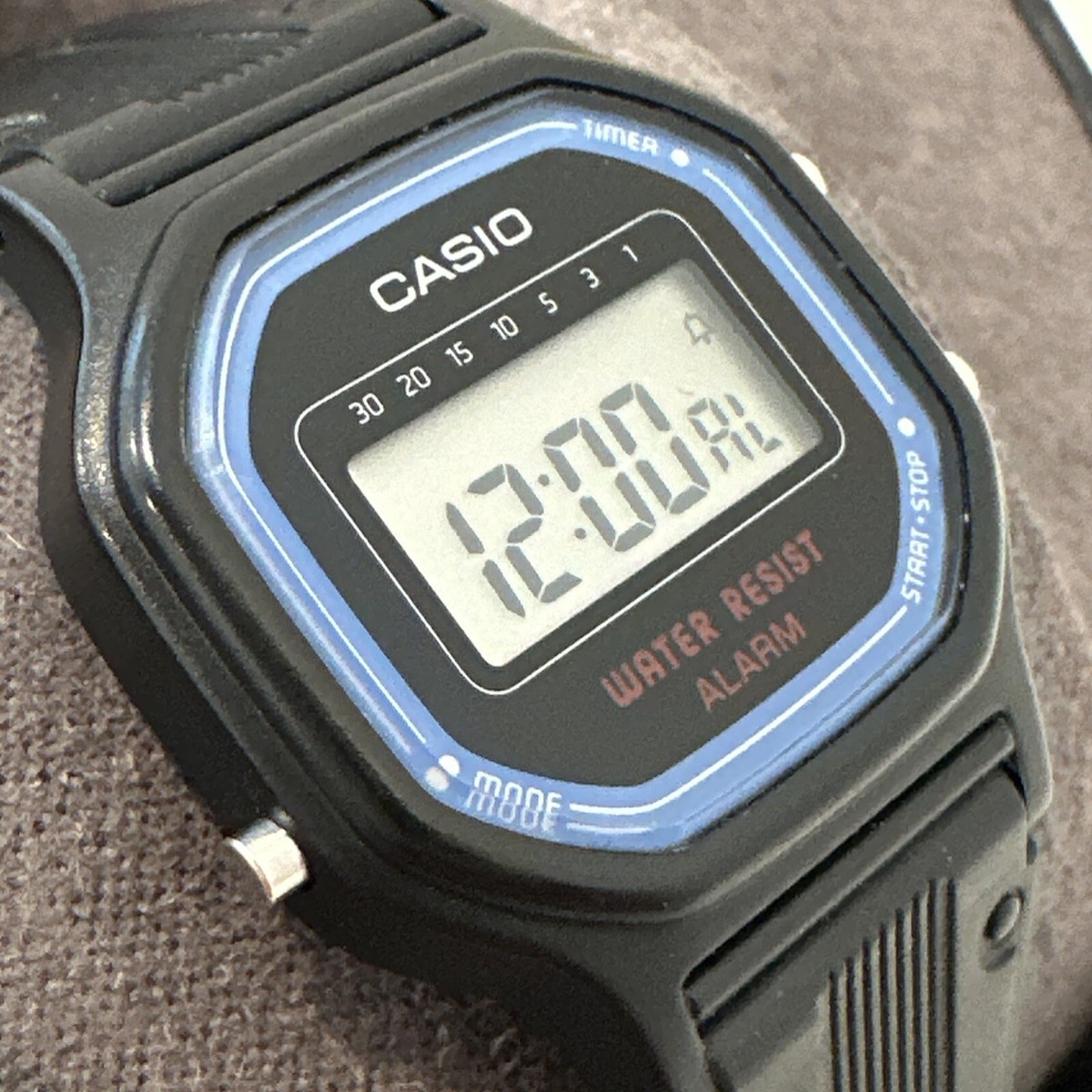Casio LA11WB-1, Women's Digital Watch, Black Resin Band, Alarm | eBay