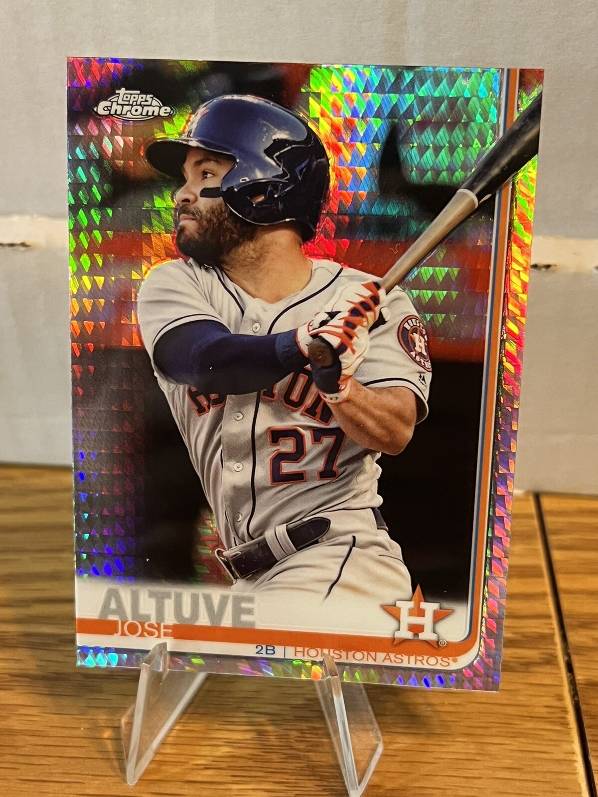 2019 Topps Chrome Prism Refractor Jose Altuve #20 Houston Astros