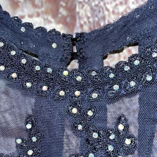 CITY STUDIO Womens Navy Halter Full Length Lined jeweled Formal Dress Gown 20W - Picture 8 of 16