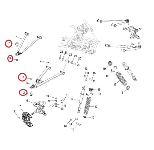 Polaris Outlaw 525 S 2008-2010 Lower or Upper Ball Joint Kit - Picture 2 of 3