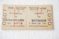 Mottingham to Crayford British Rail Railway Train Ticket