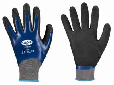 (1Paar=2,76€) 12 Paar STRONG HAND® LAREDO Nitrilbeschichtete Arbeitshandschuhe