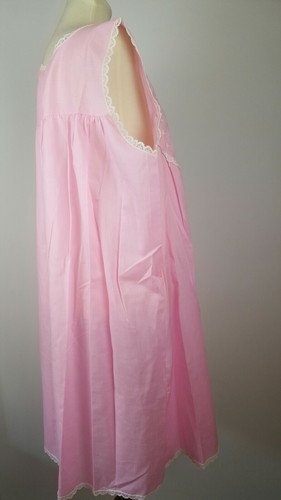 Durelle VTG Nightgown Womens Size 42 Babydoll Summer babygirl Bubblegum pink - Picture 5 of 9