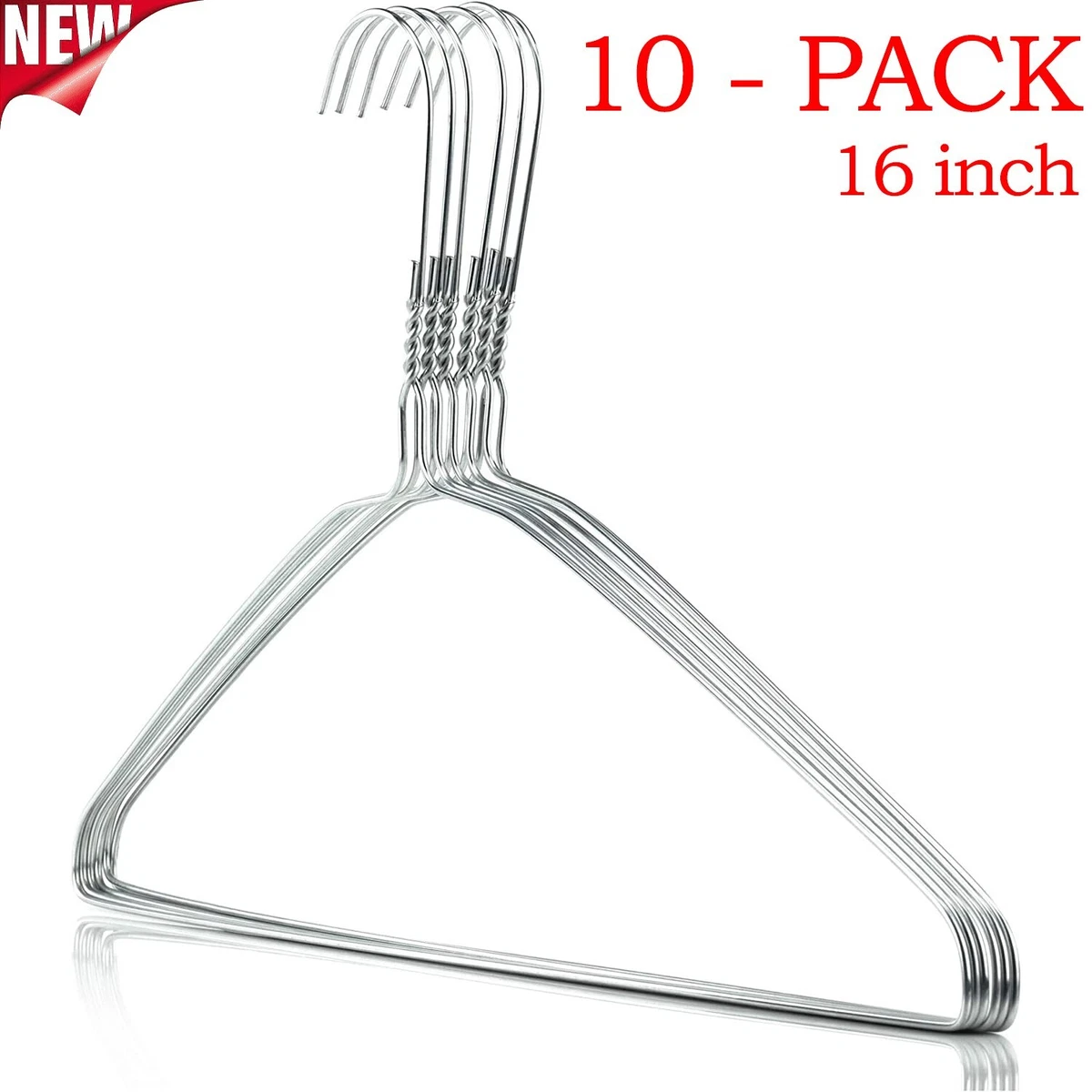 Specilite Clothes Hangers, 16 inch 12 Gauge Metal Wire Hanger Bulk for Standard