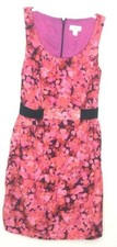 Ann Taylor Loft Women's Sleeveless Sheath Dress Floral Pink Purple size 2 AEK