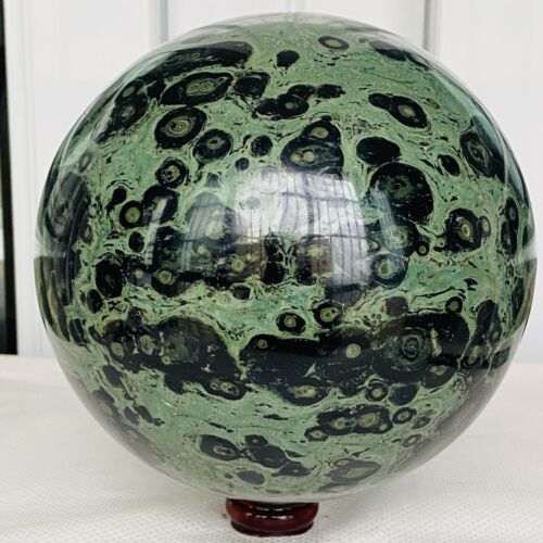 Natural Eye Green Kambaba Jasper Stromatolite Crystal Sphere Ball 6760G - Picture 10 of 12