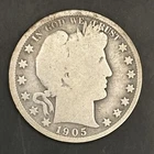 1905 - O BARBER (LIBERTY) HALF DOLLAR