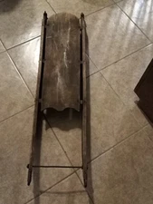 Super old Antique Child’s Snow Sled Primitive Wooden Children’s Sled