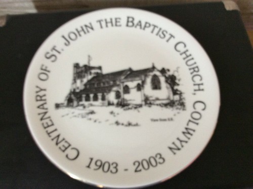 ST.JOHN THE BAPTIST CHURCH, COLWYN 8.5" CENTENARY PLATE 1903- 2003- FREEPOST UK - Picture 9 of 9