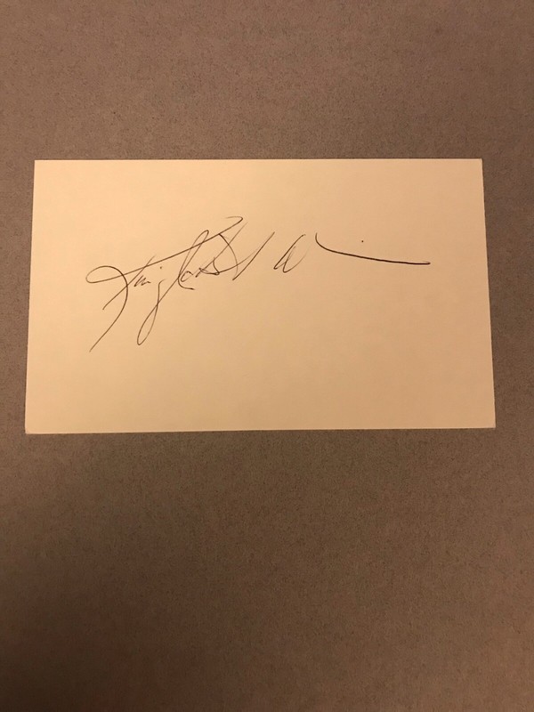 Kim Johnston Ulrich autograph signed 3x5” card