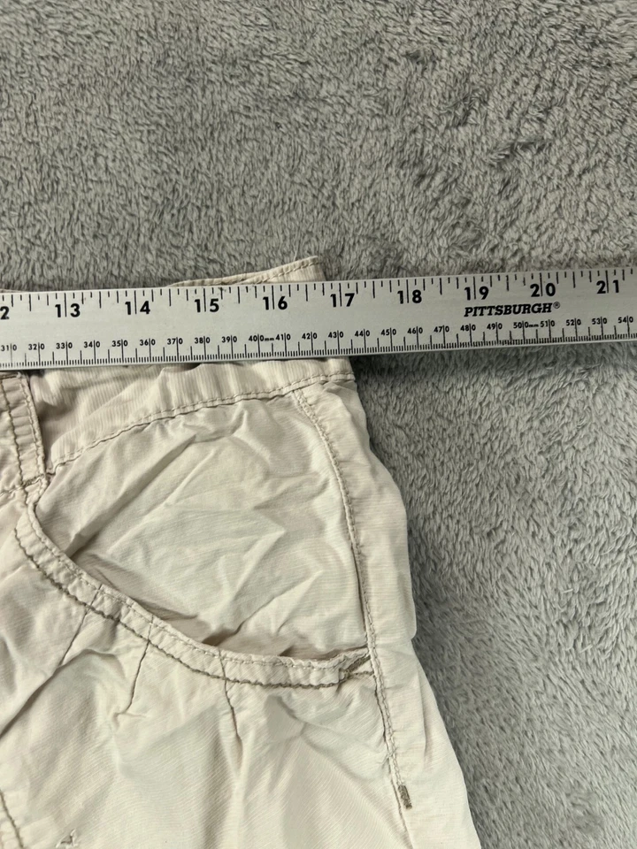 Pantalones cargo Calvin Klein para mujer 12 recortados caqui beige pierna enrollable mediados 34X20 Foto 4 de 4