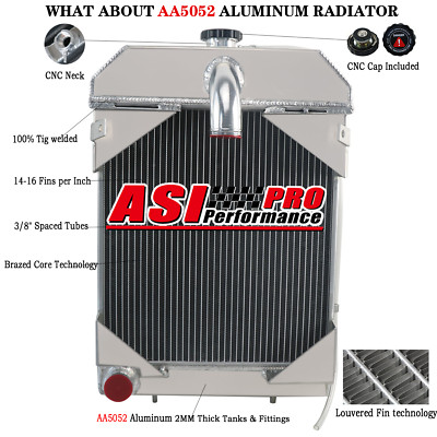 4 Row 62mm All Aluminum Tractor Radiator For Case VA VAC VAH VAI VAO VTA
