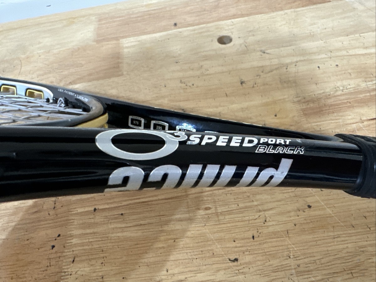Prince O3 Speedport Black Midplus 100 in Tennis Racquet 4 5/8” (#5